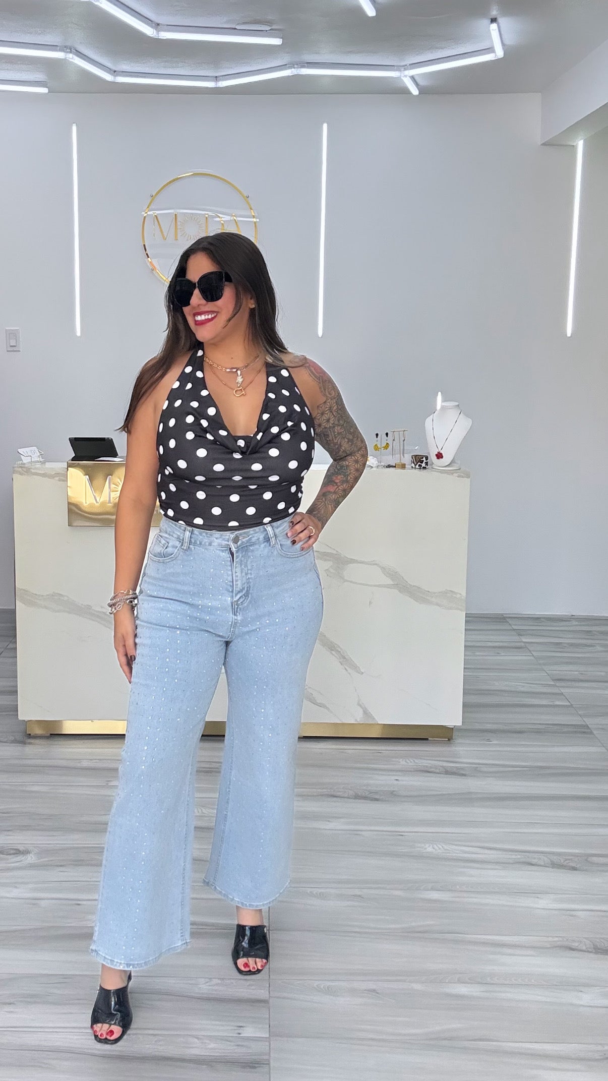 Polka Dot Halter Top