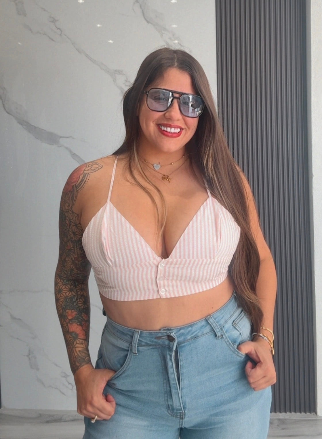 Striped Bra Top