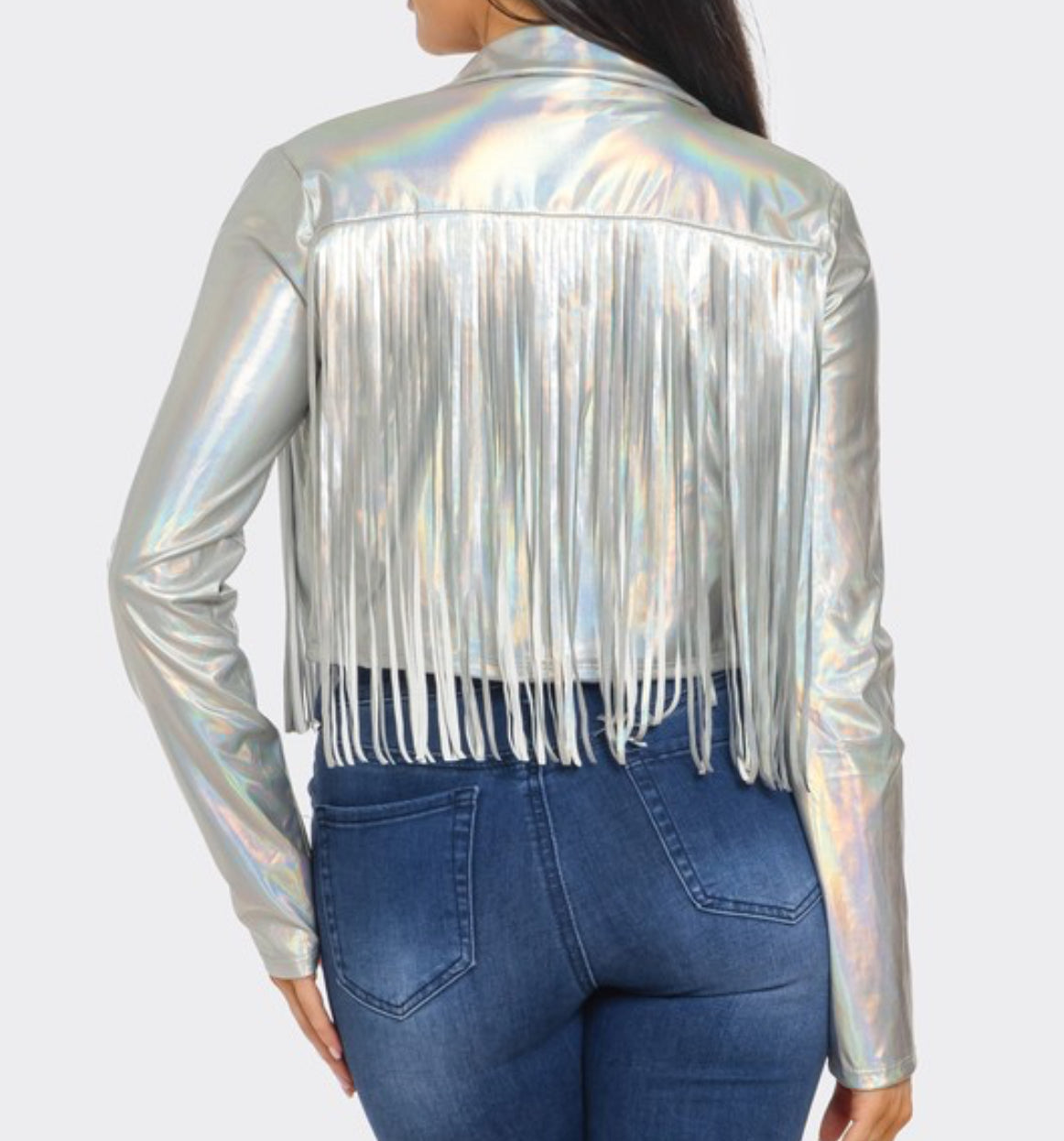 METTALIC FRINGE JACKET
