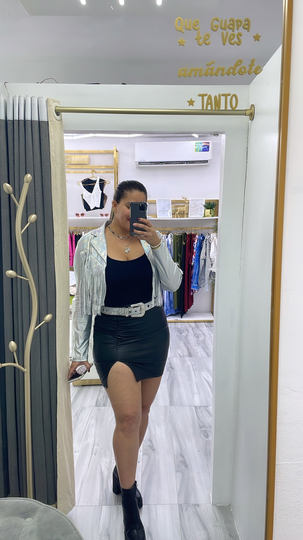 METTALIC FRINGE JACKET