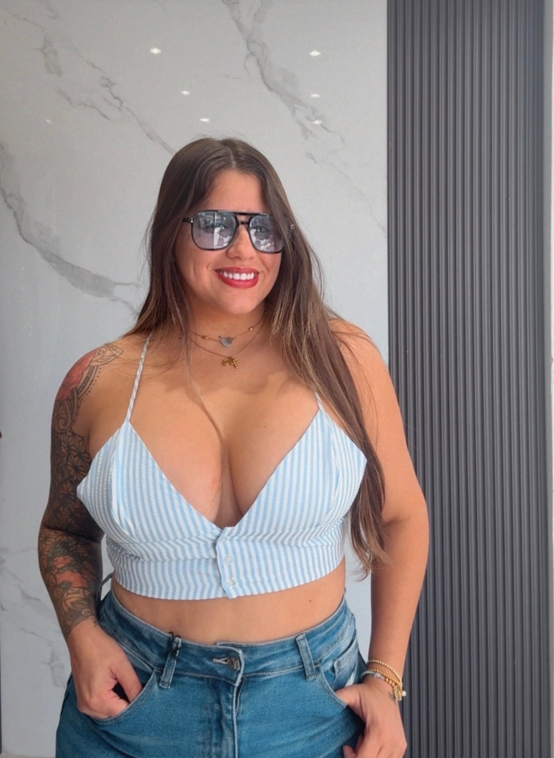 Striped Bra Top